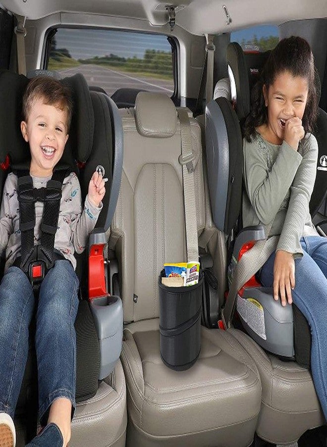 KITBEST Car Trash Can, Portable Garbage Can, Collapsible Trashcan Pop Up Trash Bag for Car, Waterproof Vehicle Trash Can, Waste Basket Bin, Rubbish Bin (1 Pack, Black) - Image 2